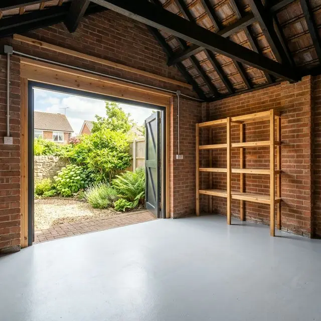 Cleaned garage interior after clearance