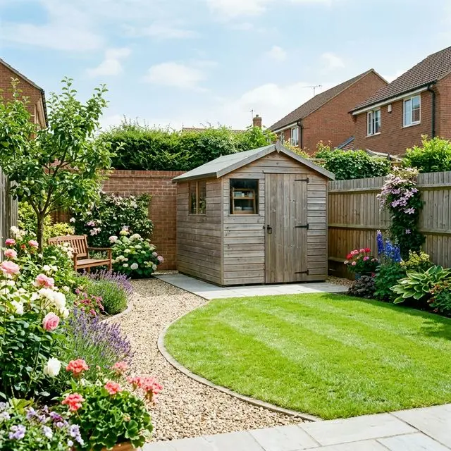 Clean and tidy garden shed after clearance